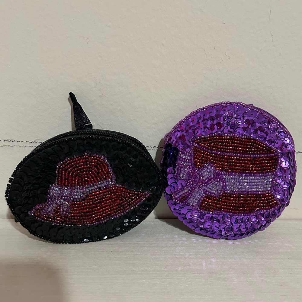 Red hat bingo coin purses set of 2
